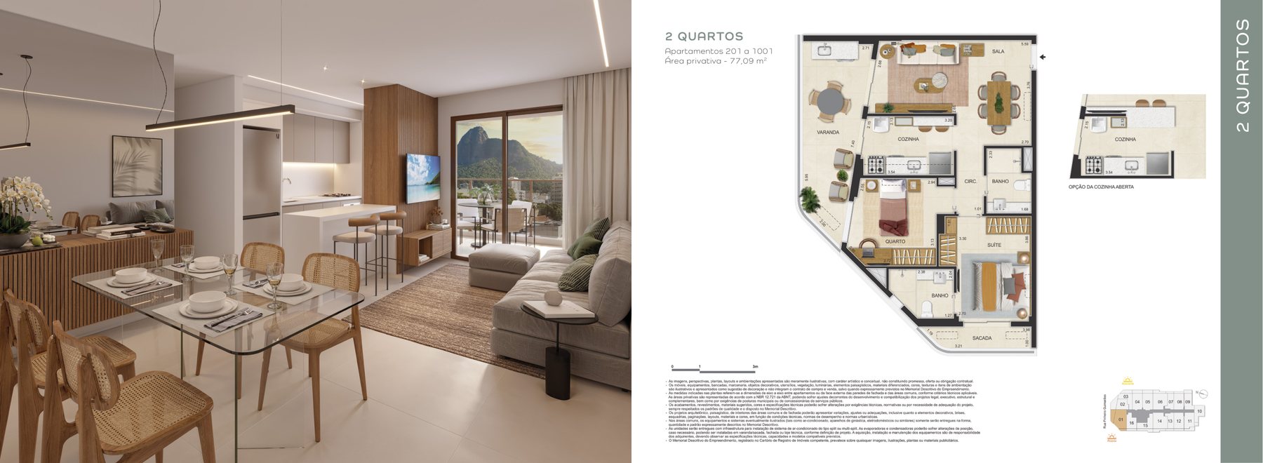 Planta 2 quartos