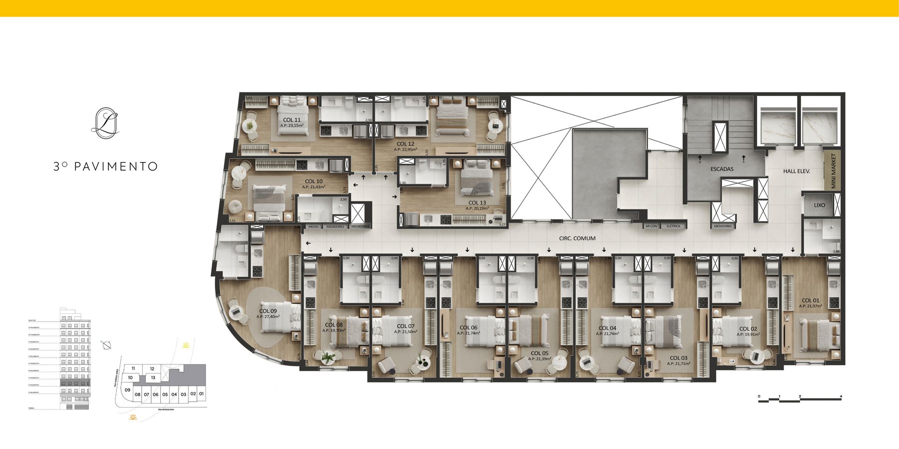 Planta do 3º pavimento