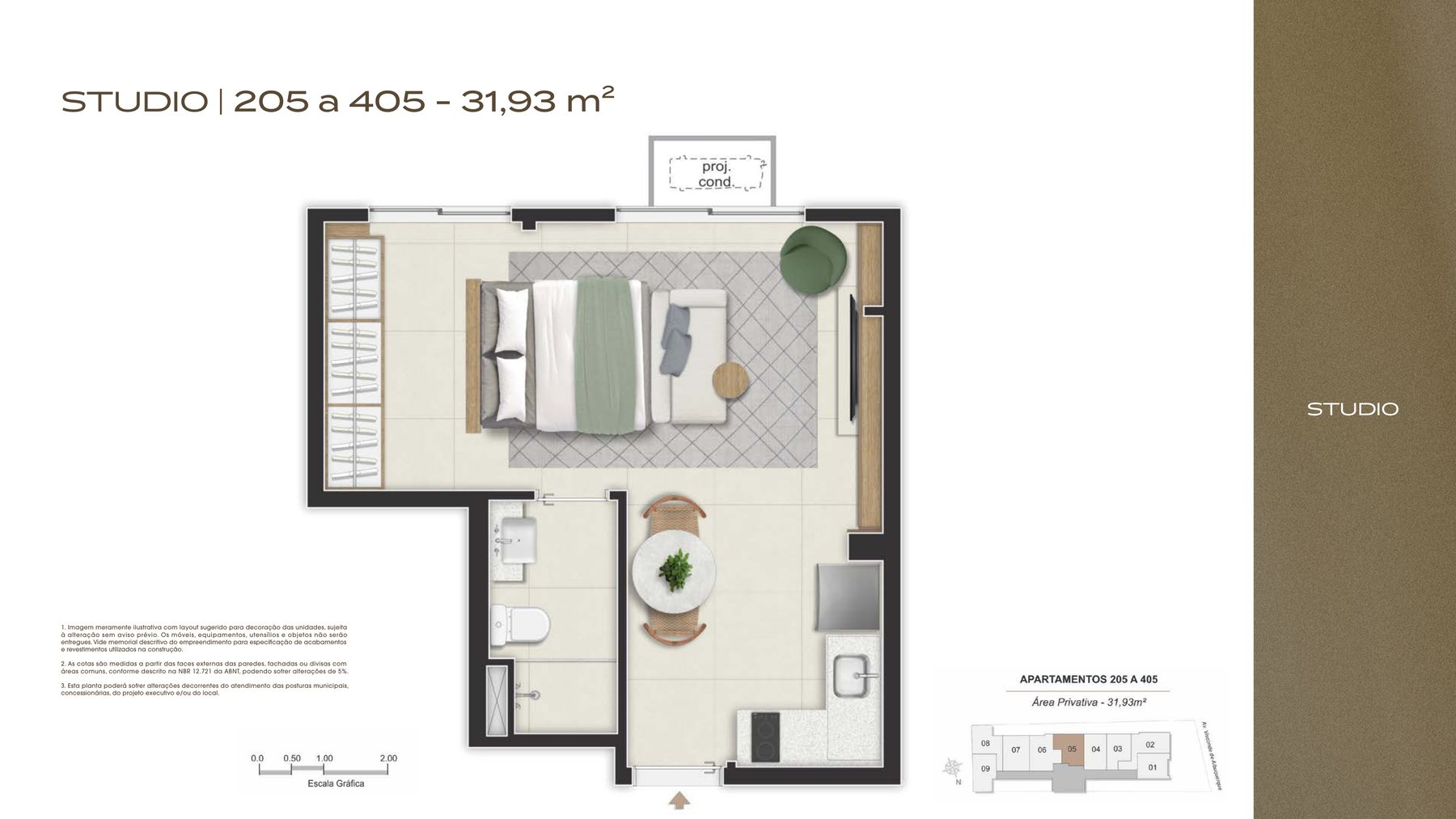 Planta do studio 205